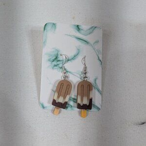 Chocolate Ice Cream Cone Earrings